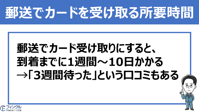 バンクイックから郵送でカードを受け取るまでの時間