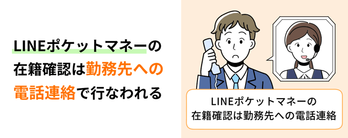 LINEポケットマネーの在籍確認は勤務先への電話連絡