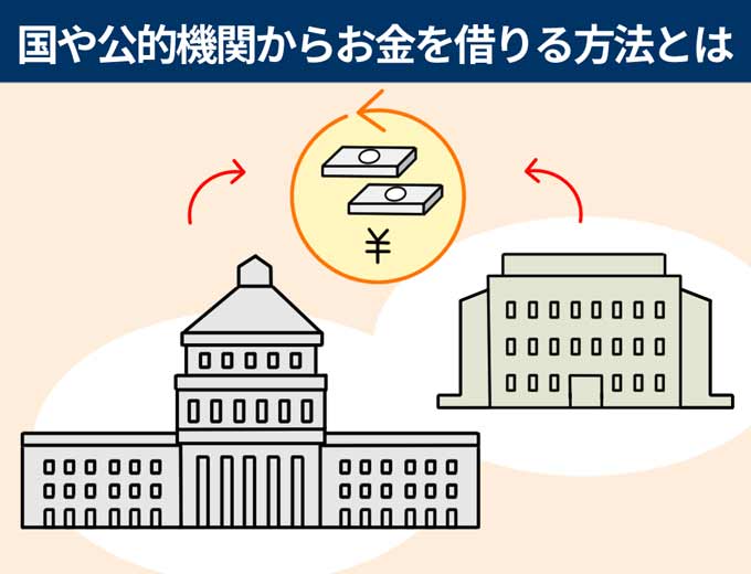 国や公的機関からお金を借りる方法