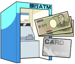 ATMキャッシングのイメージ