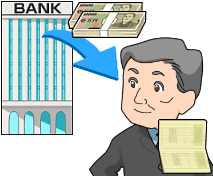銀行からの振込融資イメージ